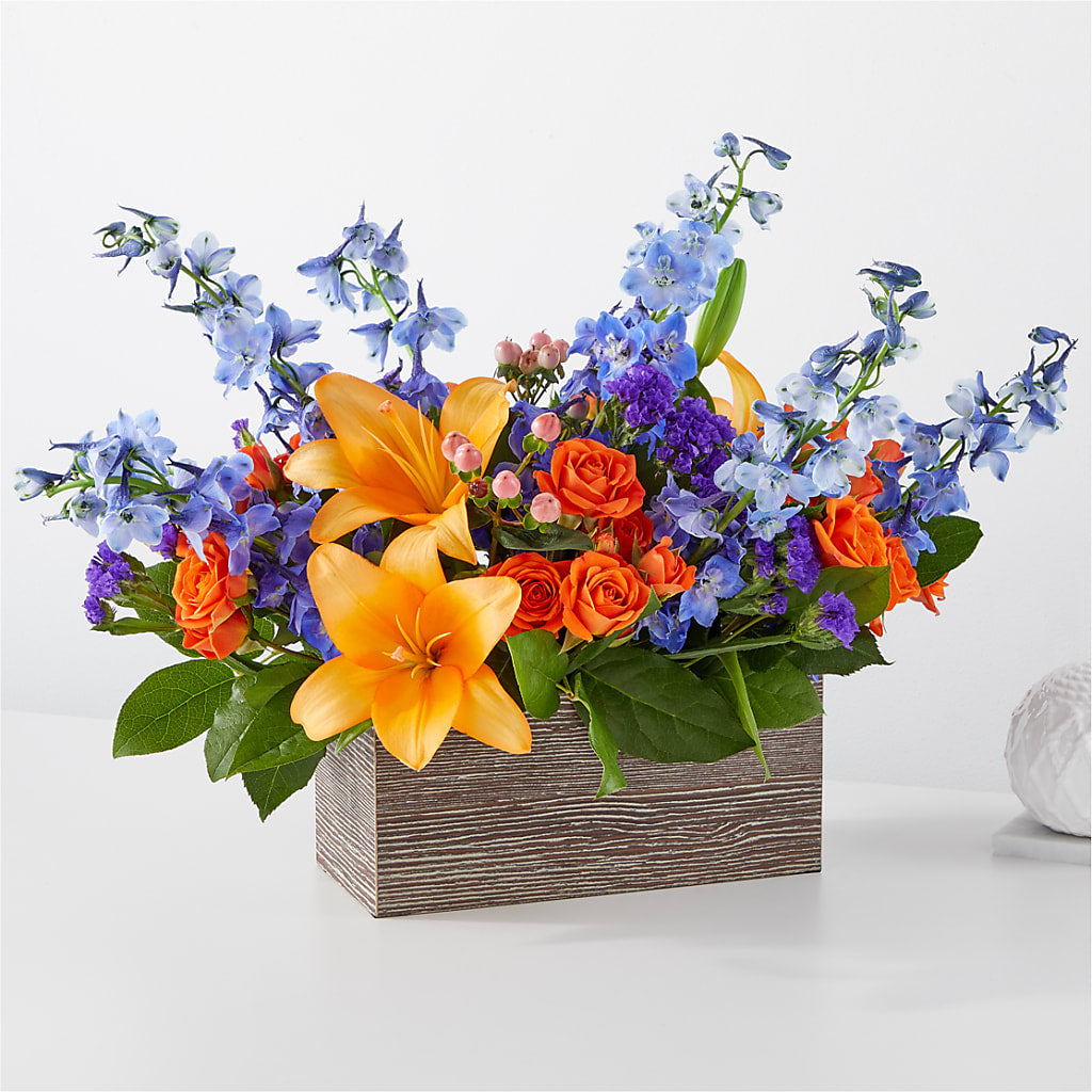 Radiant Citrus Box Bouquet – Wade Florists Llc, Saint Louis MO