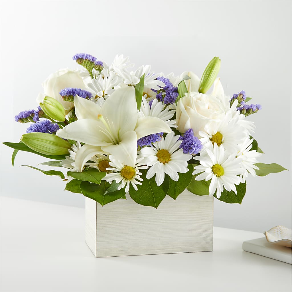 Beyond Blue Box Bouquet – Wade Florists Llc, Saint Louis MO