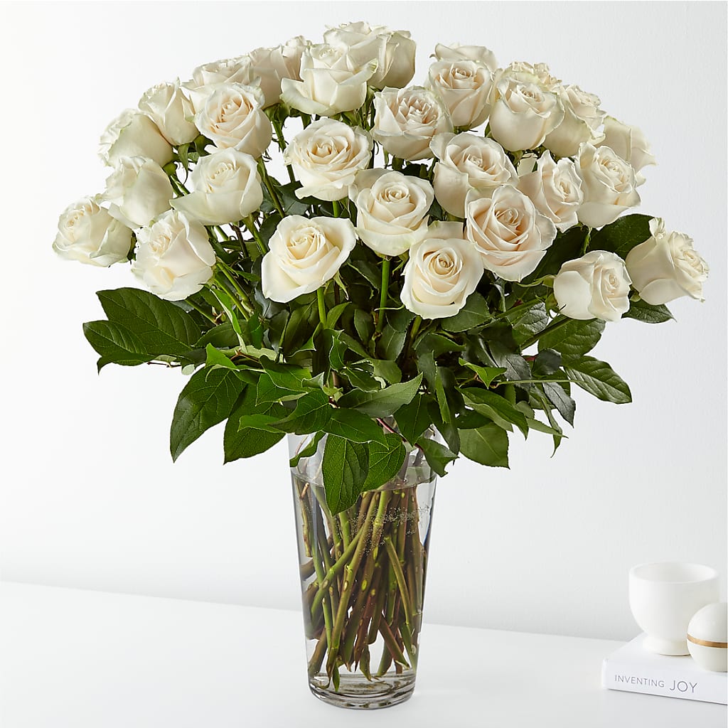 Long Stem White Rose Bouquet – Wade Florists Llc, Saint Louis MO