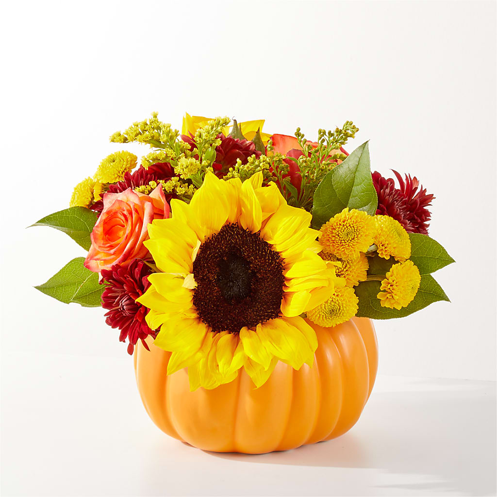 Golden Gourd Pumpkin Bouquet – Wade Florists Llc, Saint Louis MO