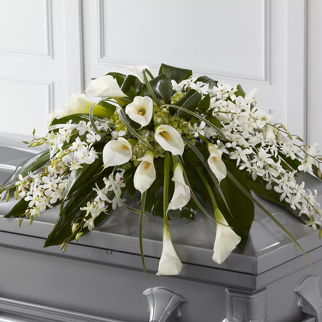 Angel Wings Casket Spray – Wade Florists Llc, Saint Louis MO