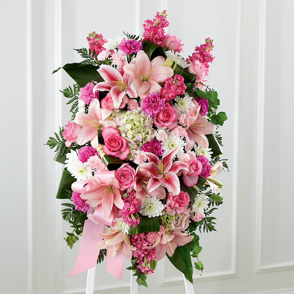 Comforting Standing Spray – Wade Florists Llc, Saint Louis MO