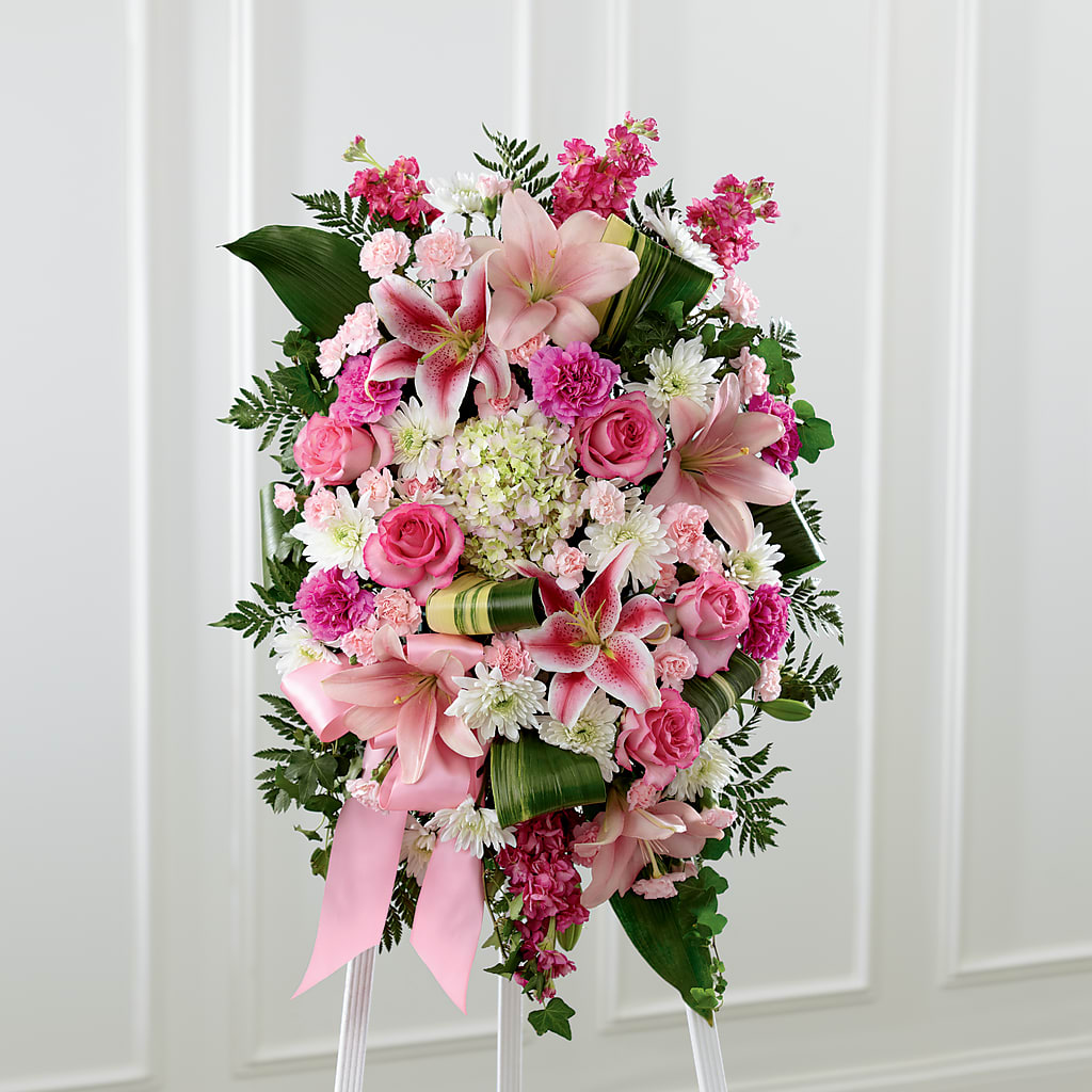 Comforting Standing Spray – Wade Florists Llc, Saint Louis MO