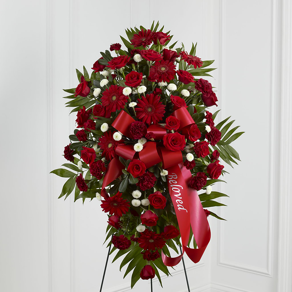 Treasured Memories Standing Spray – Wade Florists Llc, Saint Louis MO