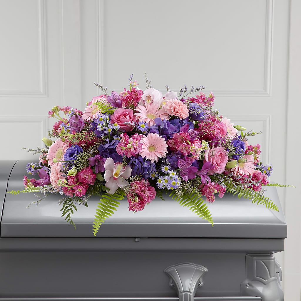 Glorious Garden Casket Spray – Wade Florists Llc, Saint Louis MO
