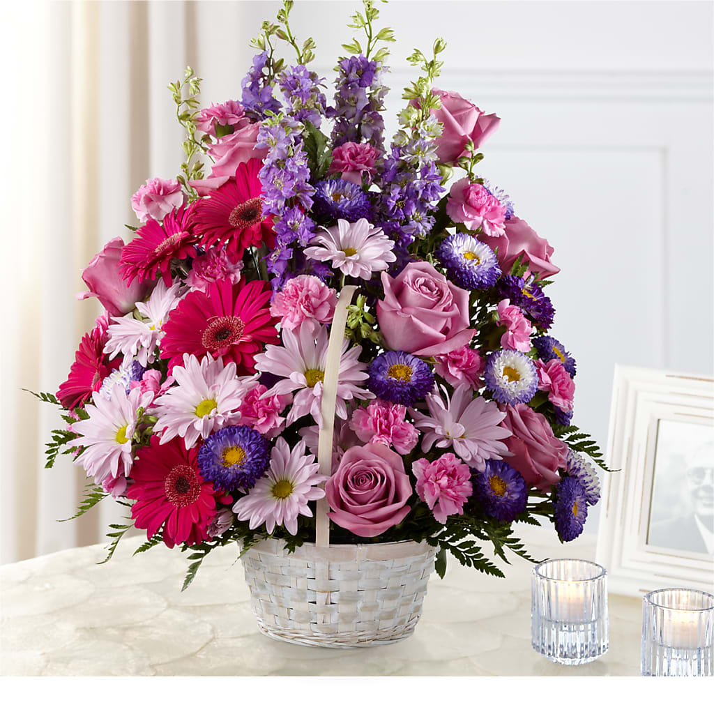 Pastel Peace Basket – Wade Florists Llc, Saint Louis MO