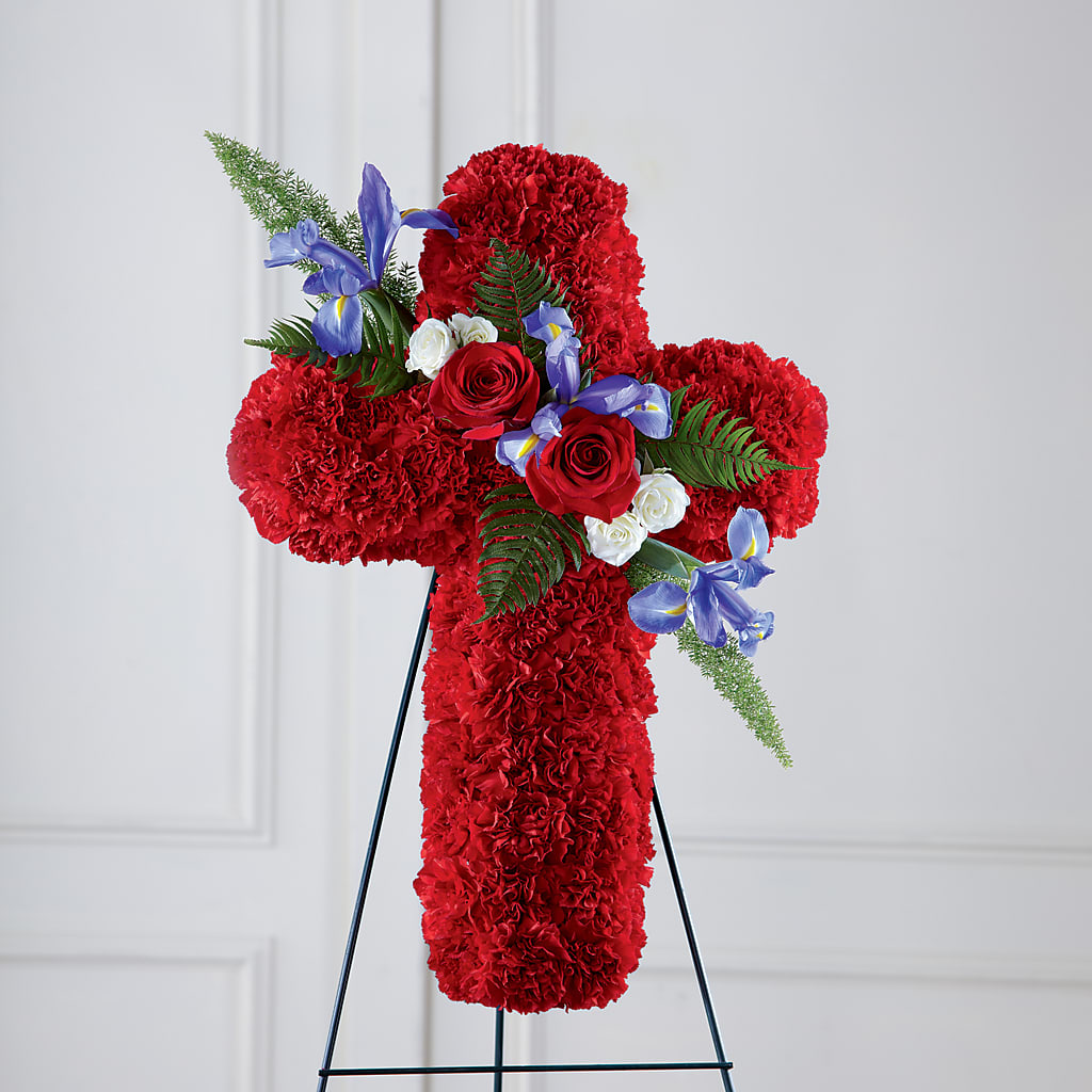 Faithful Hero Floral Cross – Wade Florists Llc, Saint Louis MO