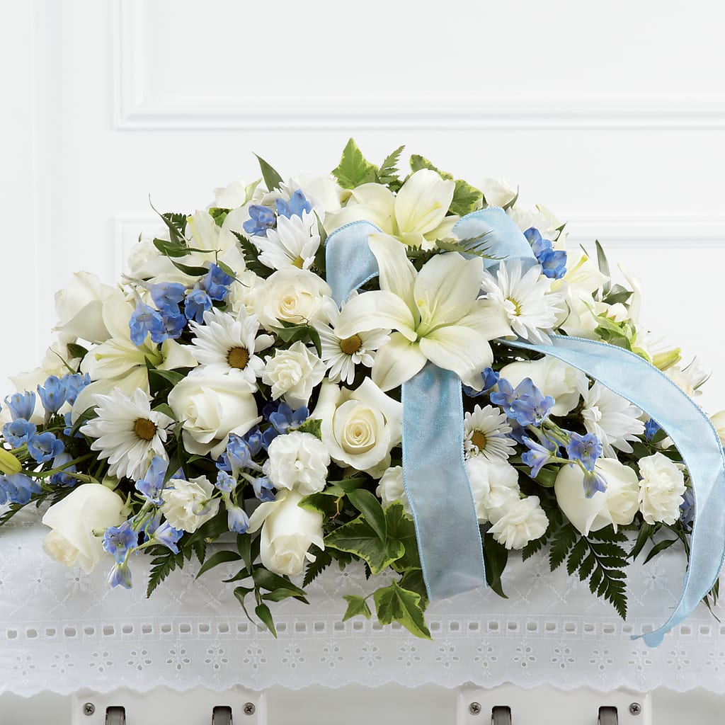 Tender Treasure Casket Spray – Wade Florists Llc, Saint Louis MO