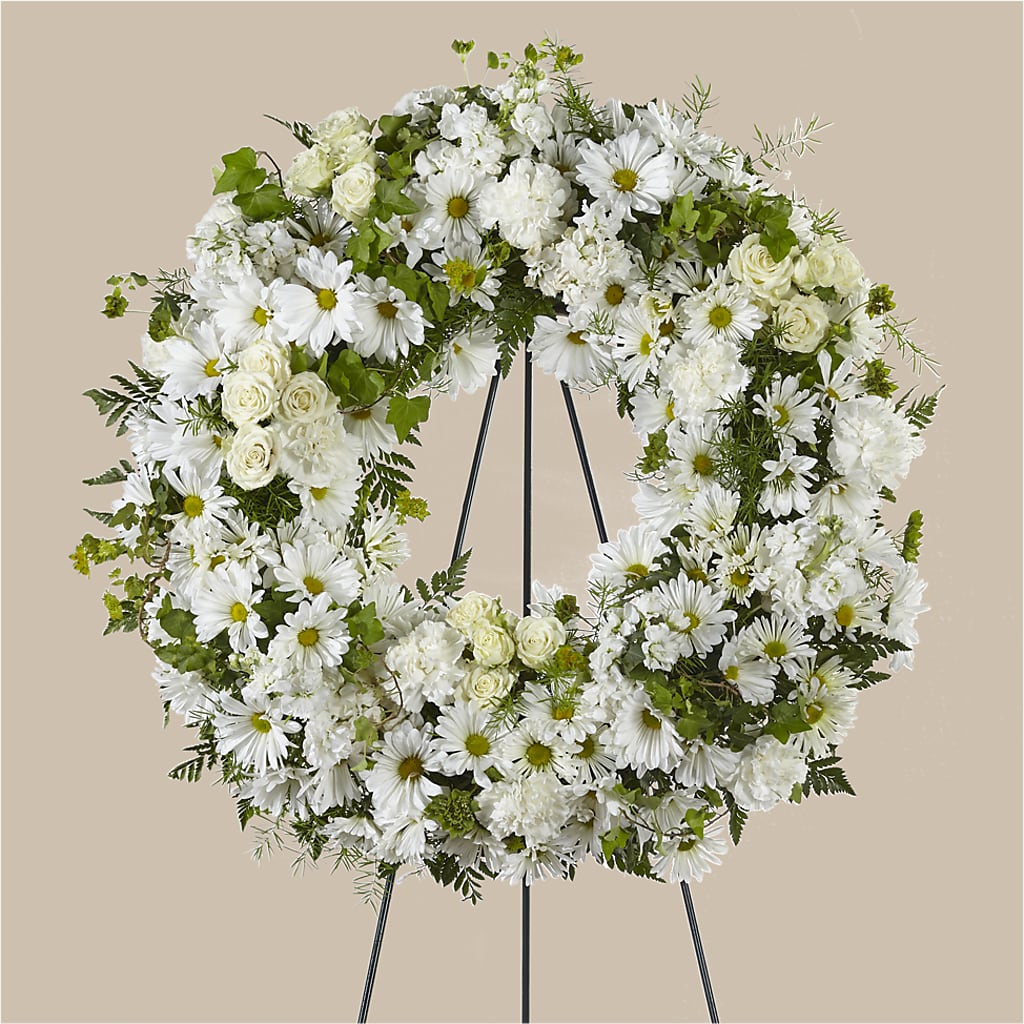 Faithful Wishes Wreath – Wade Florists Llc, Saint Louis MO