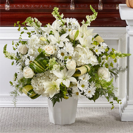 Thoughts of Tranquility Floor Basket – Wade Florists Llc, Saint Louis MO