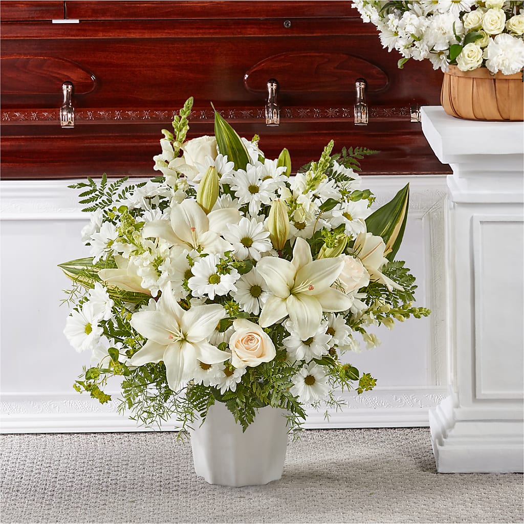 Thoughts of Tranquility Floor Basket – Wade Florists Llc, Saint Louis MO
