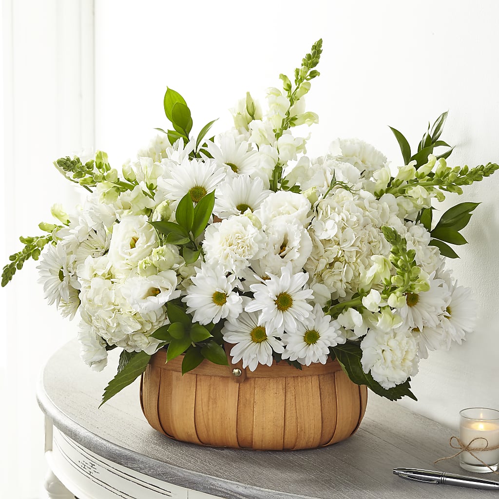 Pure Ivory Basket – Wade Florists Llc, Saint Louis MO