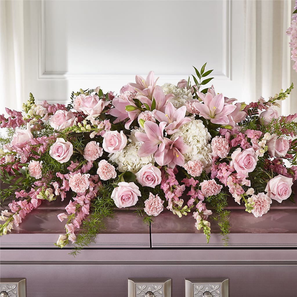 Life & Remembrance Casket Spray – Wade Florists Llc, Saint Louis MO