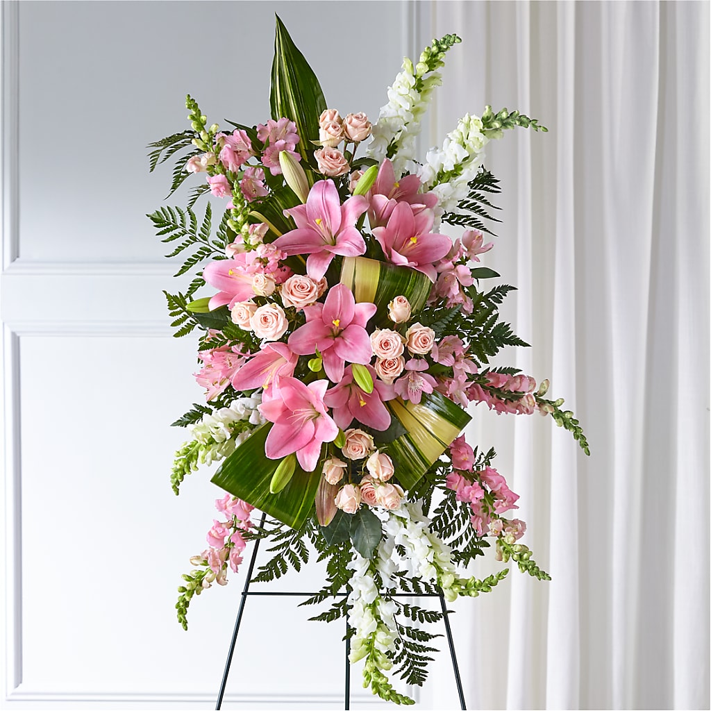 Elegant Embrace Standing Spray – Wade Florists Llc, Saint Louis MO