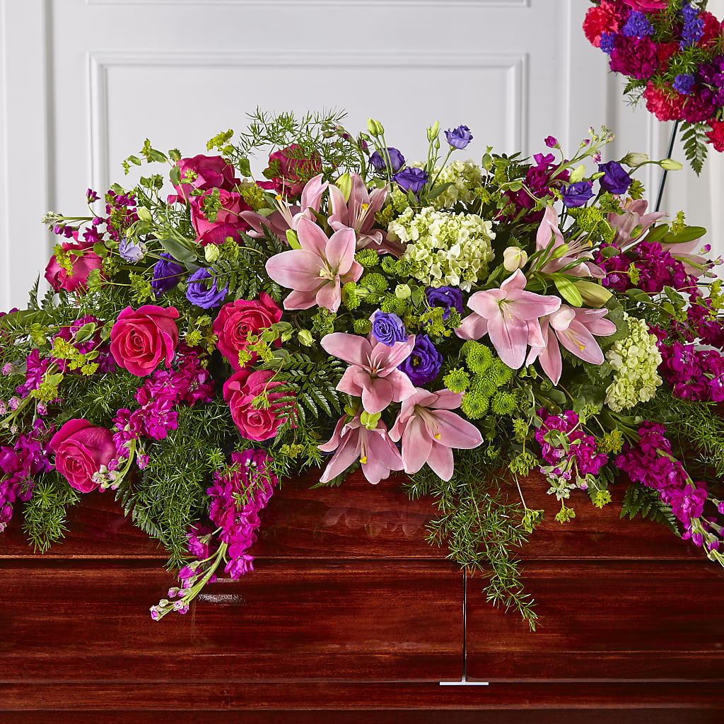Radiant Tribute Casket Spray – Wade Florists Llc, Saint Louis MO