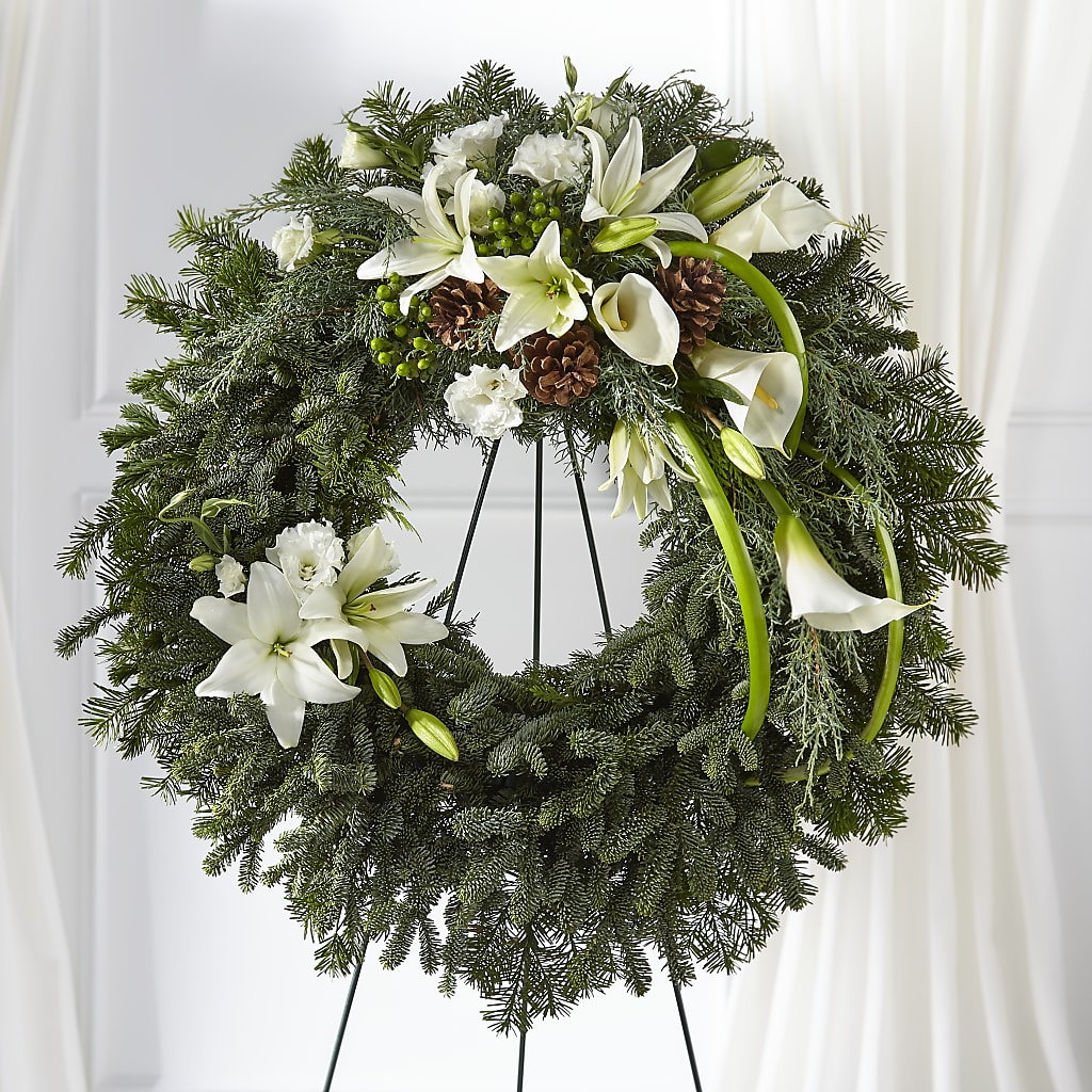 Greens of Hope Wreath – Wade Florists Llc, Saint Louis MO