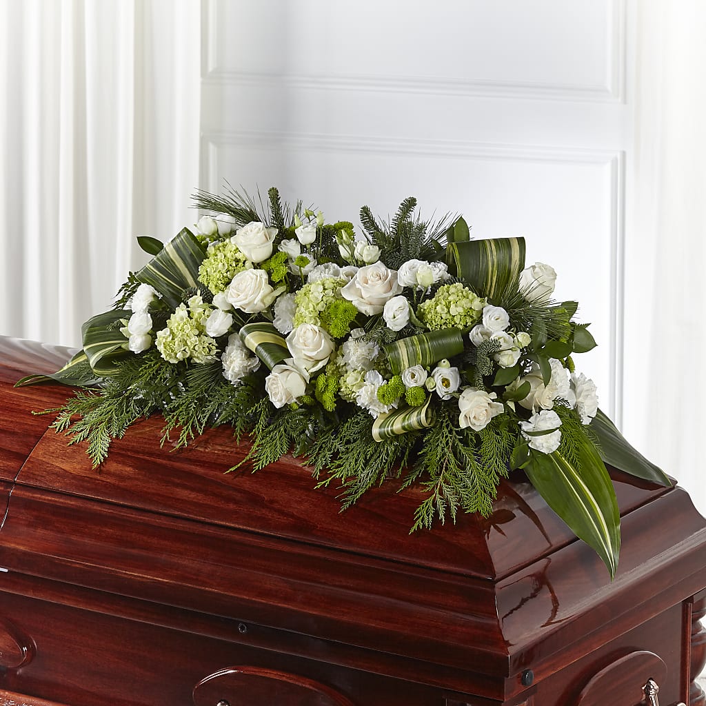 Hopeful Gesture Casket Spray – Wade Florists Llc, Saint Louis MO