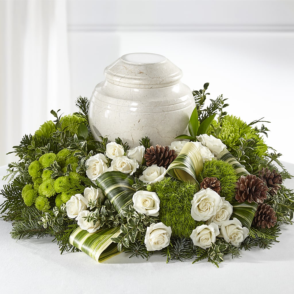Precious Evergreen Cremation Adornment – Wade Florists Llc, Saint Louis MO