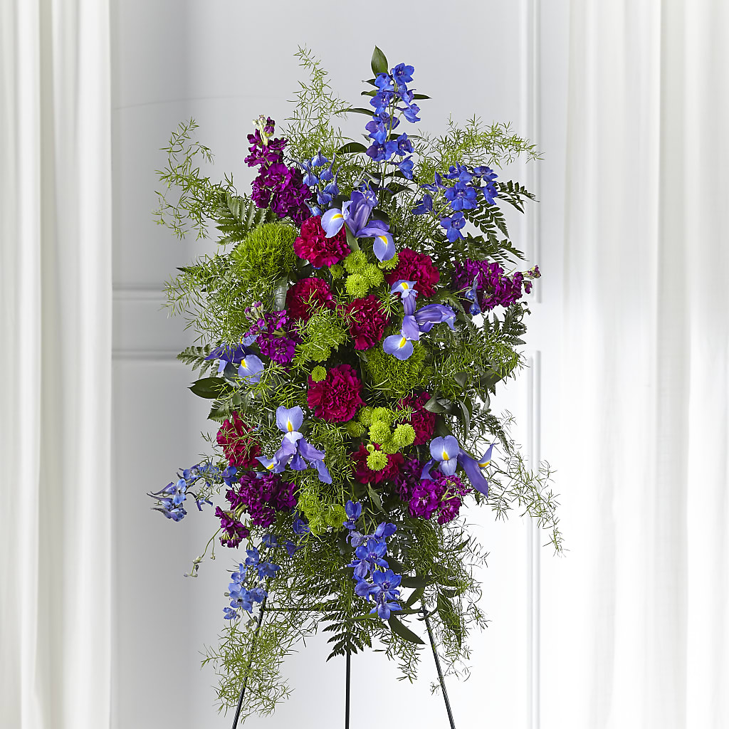Heavenly Skies Standing Spray – Wade Florists Llc, Saint Louis MO
