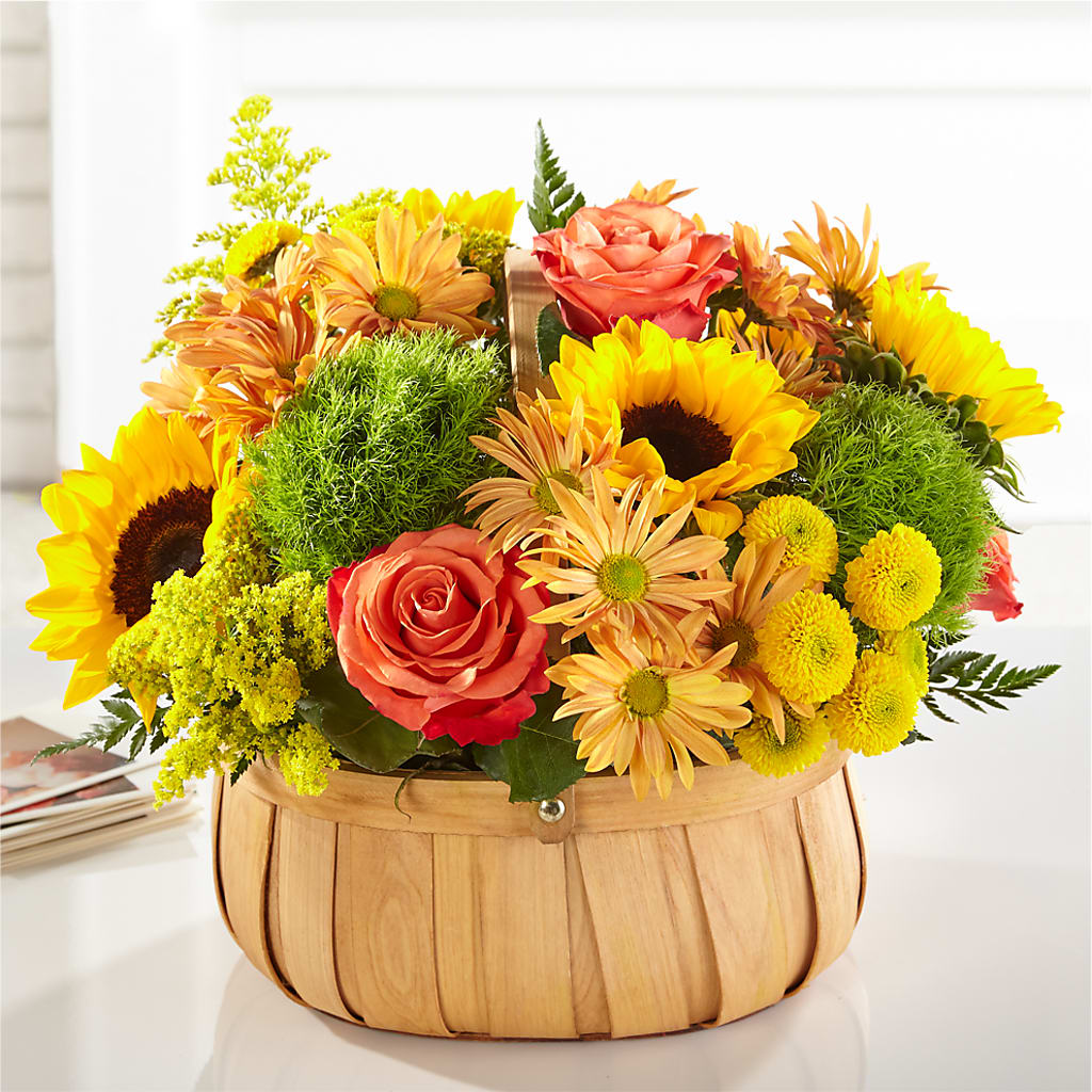 Harvest Sunflower Basket – Wade Florists Llc, Saint Louis MO