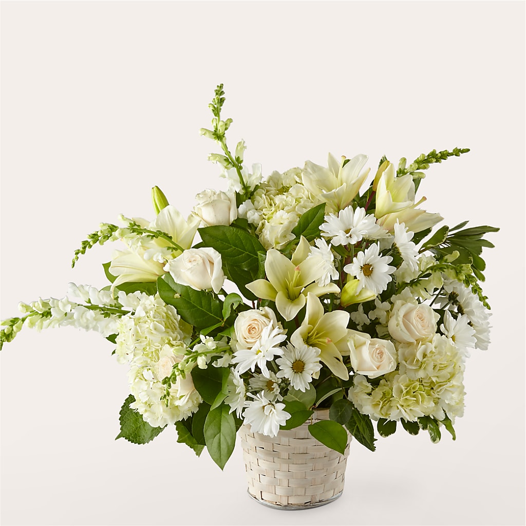 Ivory Elegance Floral Basket – Wade Florists Llc, Saint Louis MO