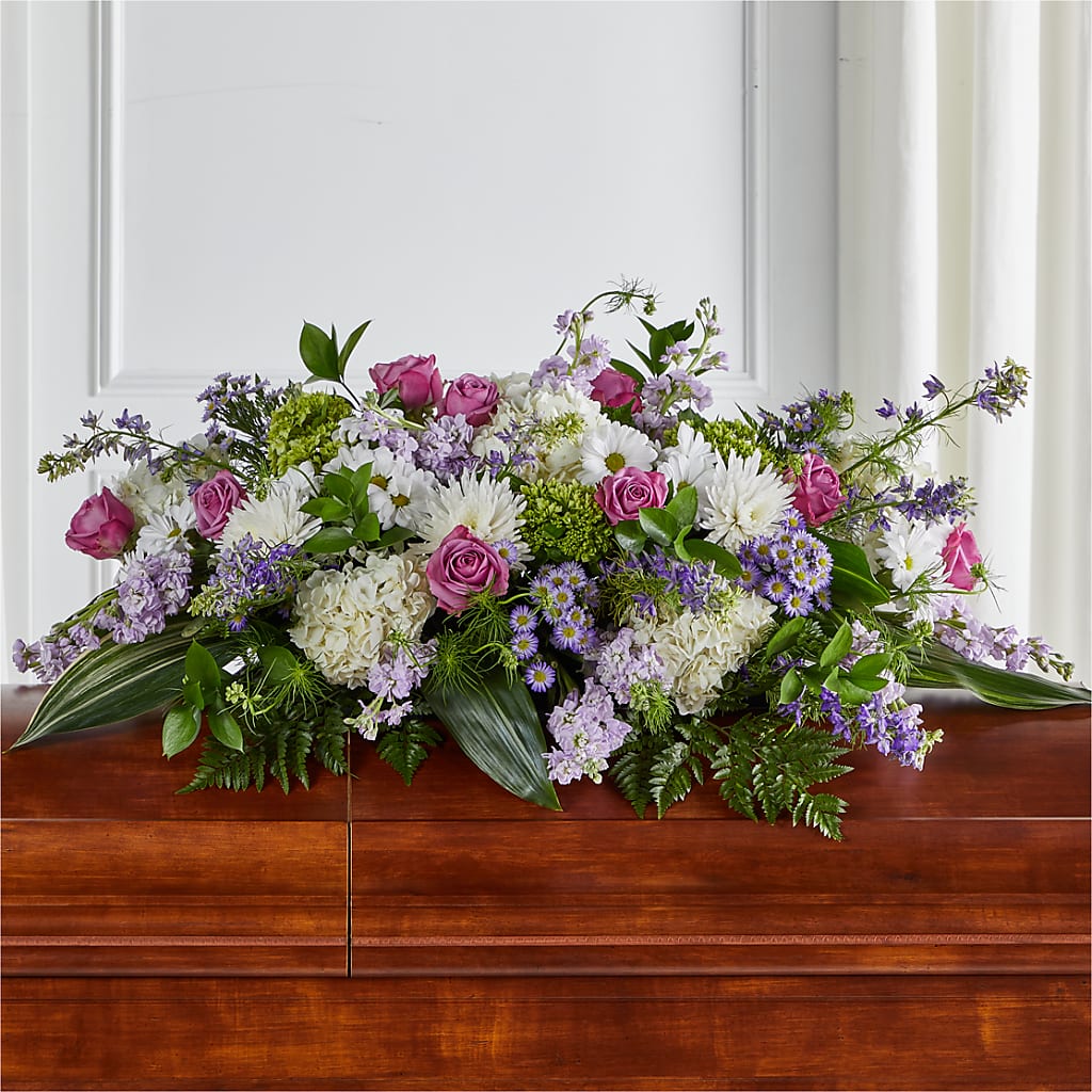 Meadows of Serenity Casket Spray – Wade Florists Llc, Saint Louis MO