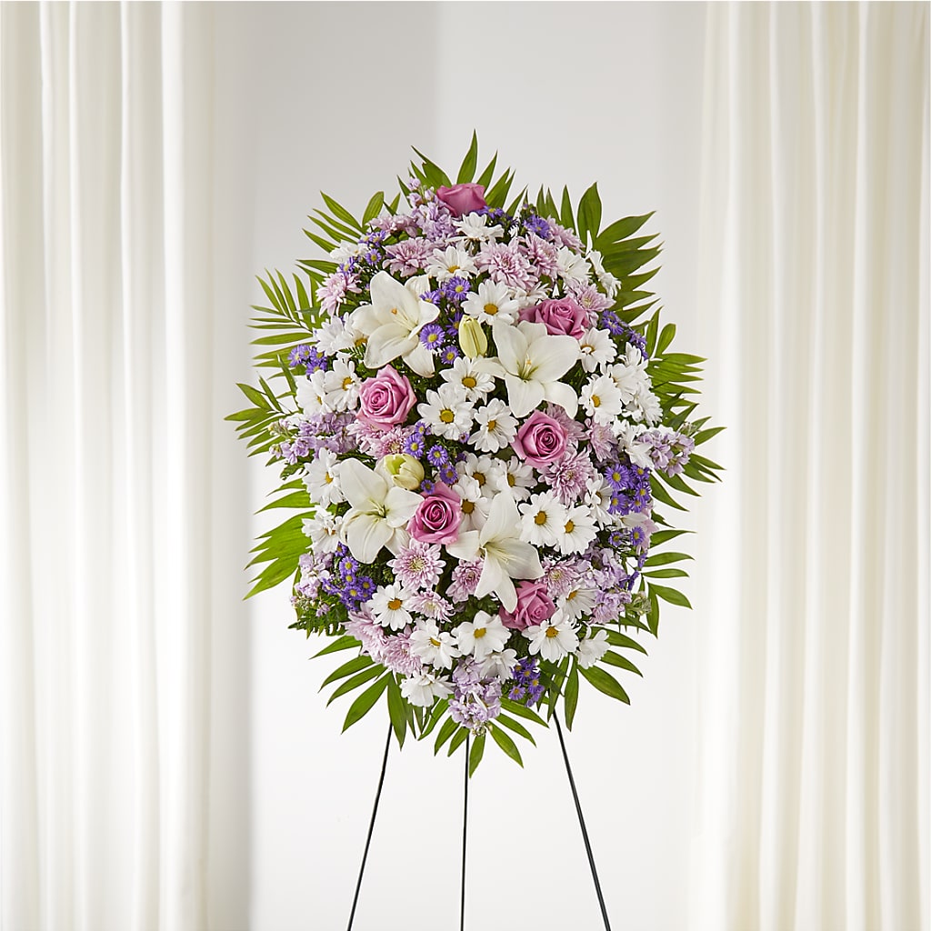 Surrounded by Love Standing Spray – Wade Florists Llc, Saint Louis MO