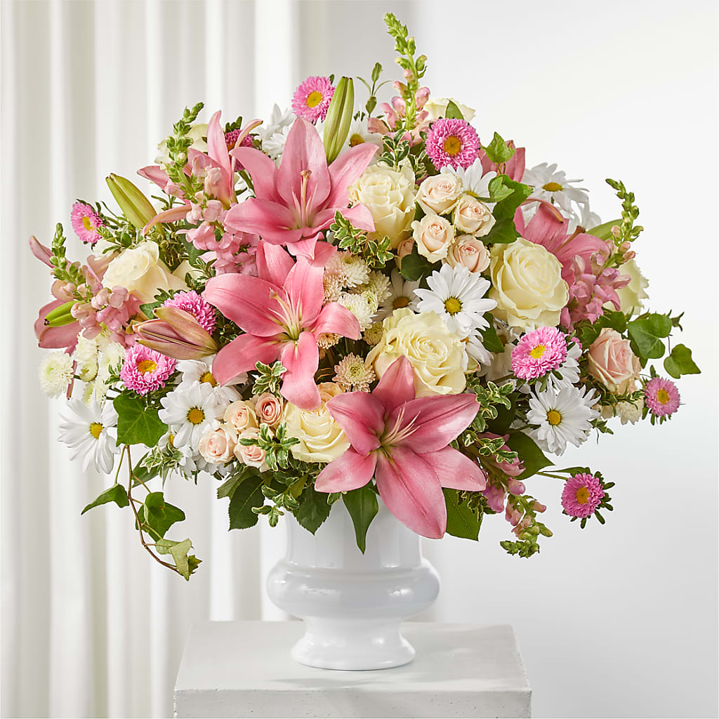 Empathetic Blooms Urn Arrangement – Wade Florists Llc, Saint Louis MO