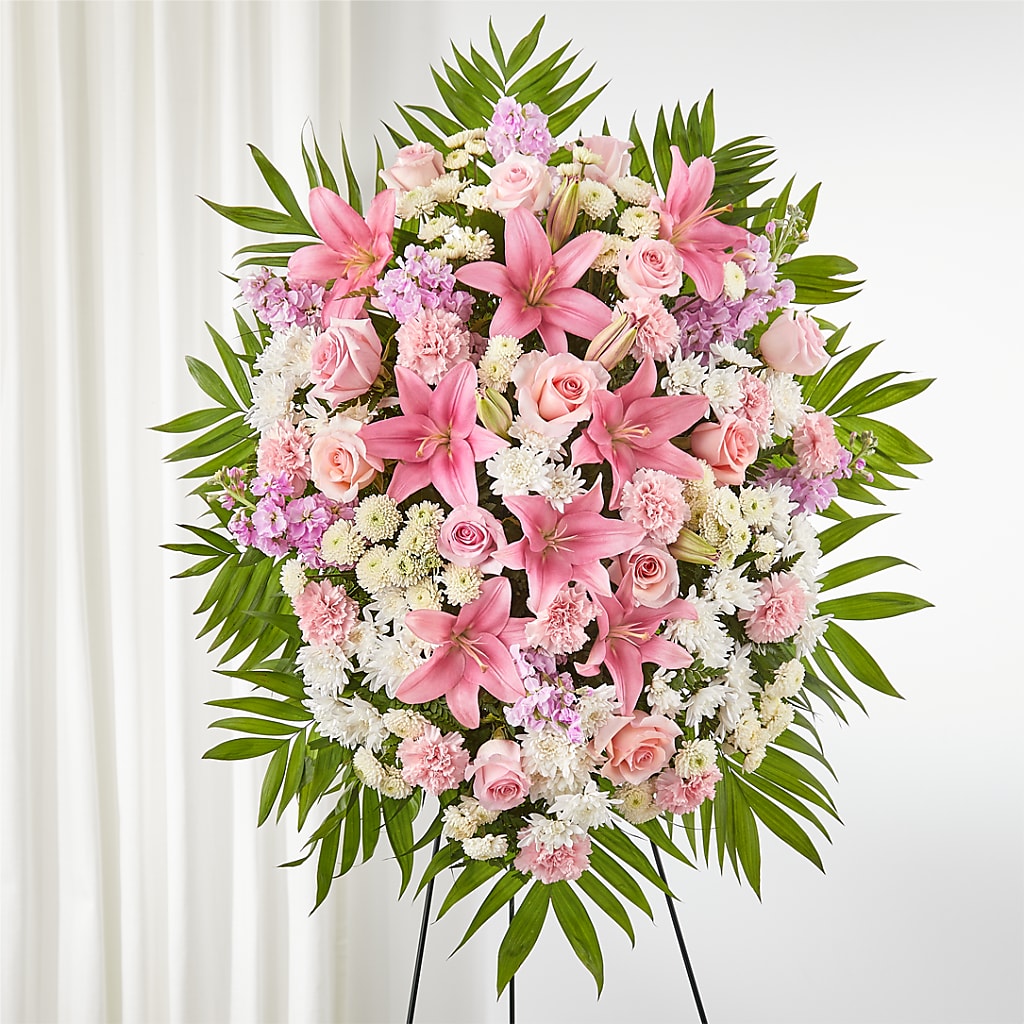 Offering Solace Standing Spray – Wade Florists Llc, Saint Louis MO