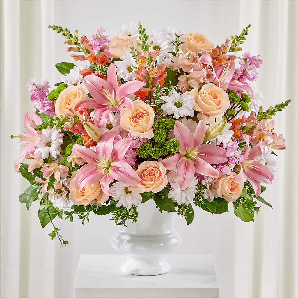 Heartfelt Gesture Urn Arrangement – Wade Florists Llc, Saint Louis MO