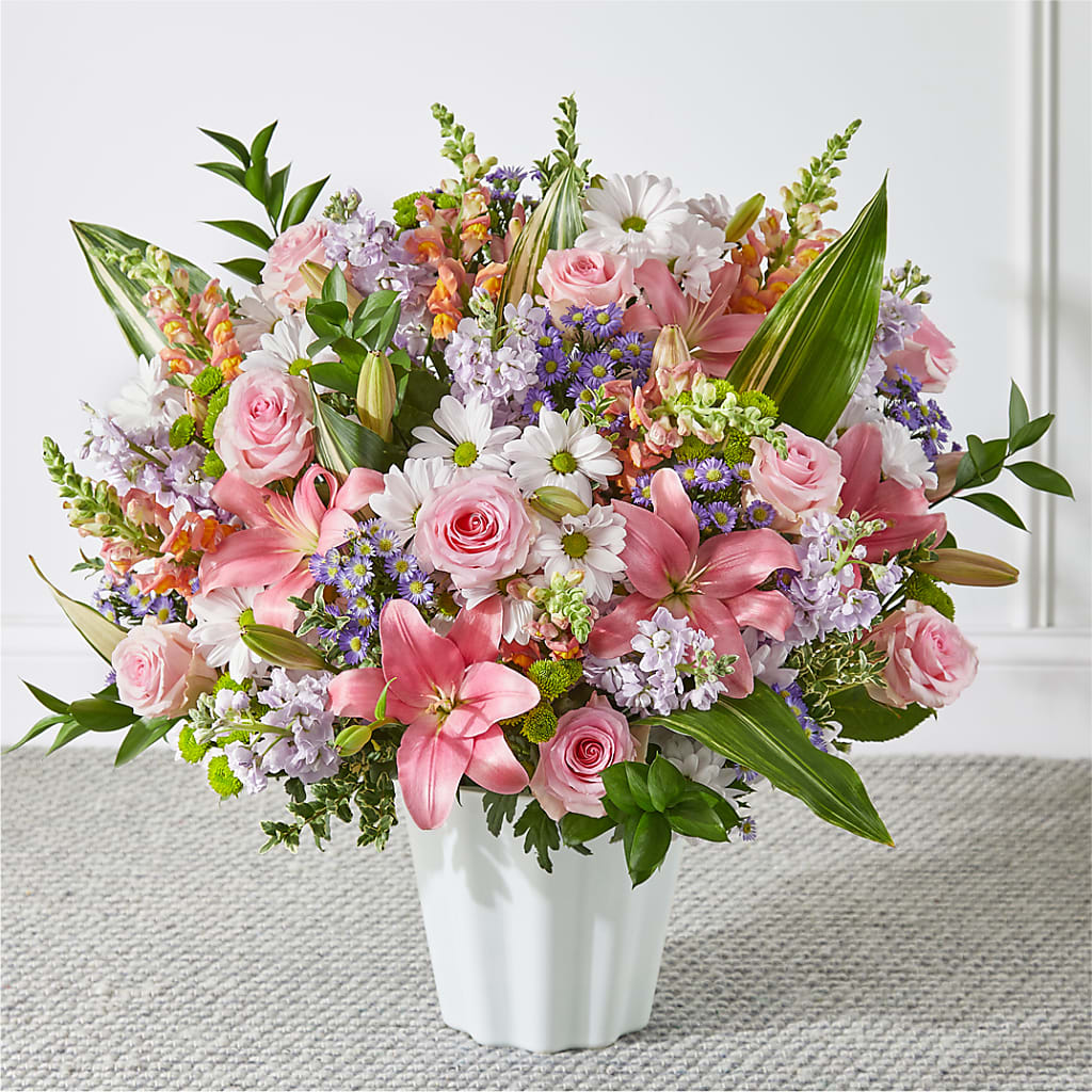 Abundant Compassion Floor Basket – Wade Florists Llc, Saint Louis MO
