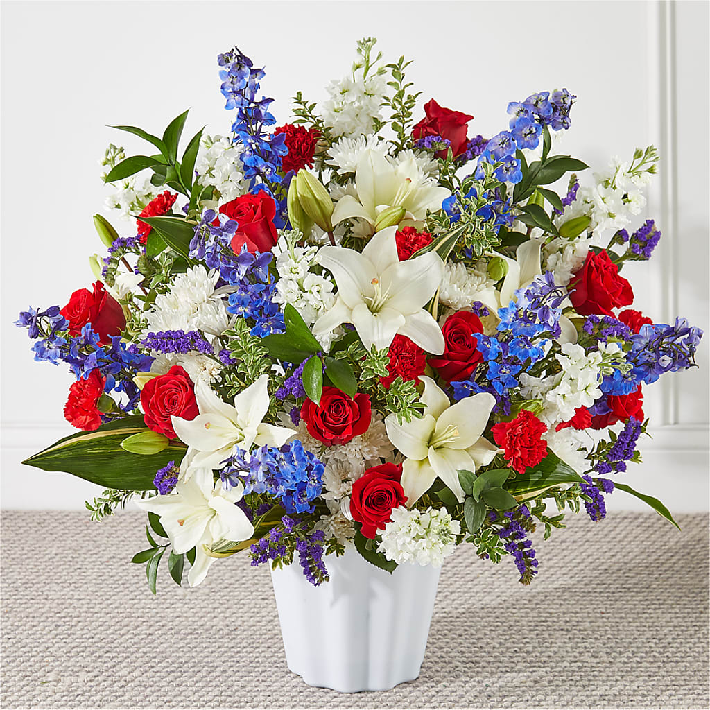 Consoled Floor Basket – Wade Florists Llc, Saint Louis MO