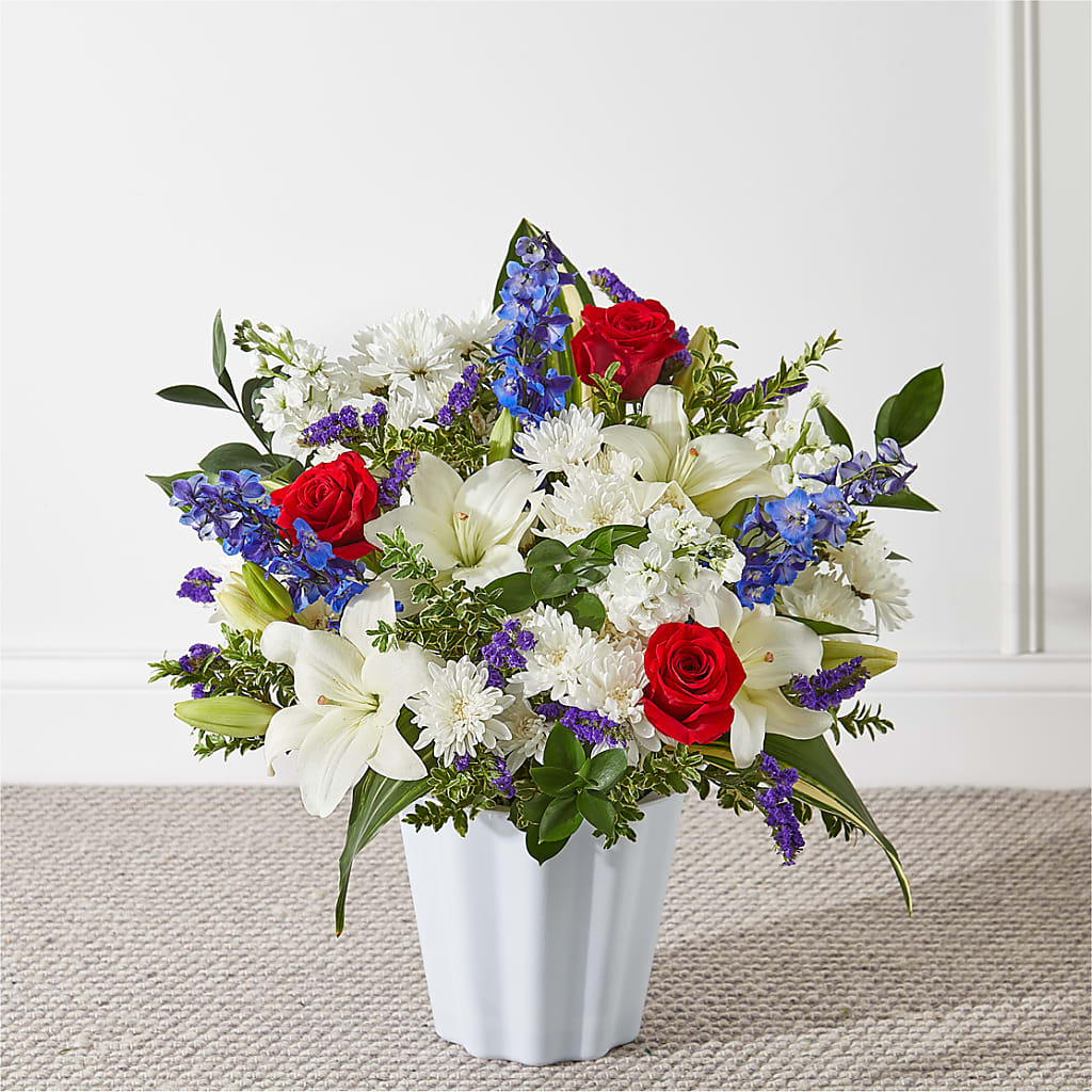 Consoled Floor Basket – Wade Florists Llc, Saint Louis MO