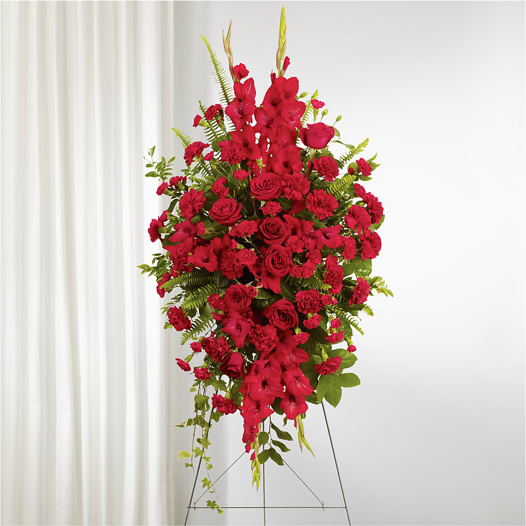 From the Heart Standing Spray – Wade Florists Llc, Saint Louis MO