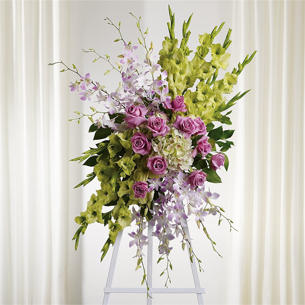 Lasting Legacy Standing Spray – Wade Florists Llc, Saint Louis MO