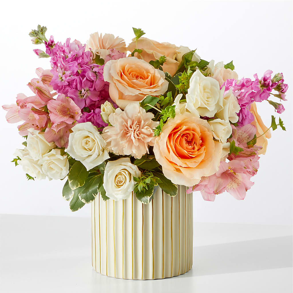 Paradise Bouquet with Ivory Vase – Wade Florists Llc, Saint Louis MO