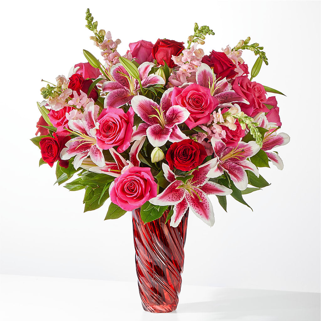 Always You Bouquet with Luxe Swirl Vase – Wade Florists Llc, Saint Louis MO