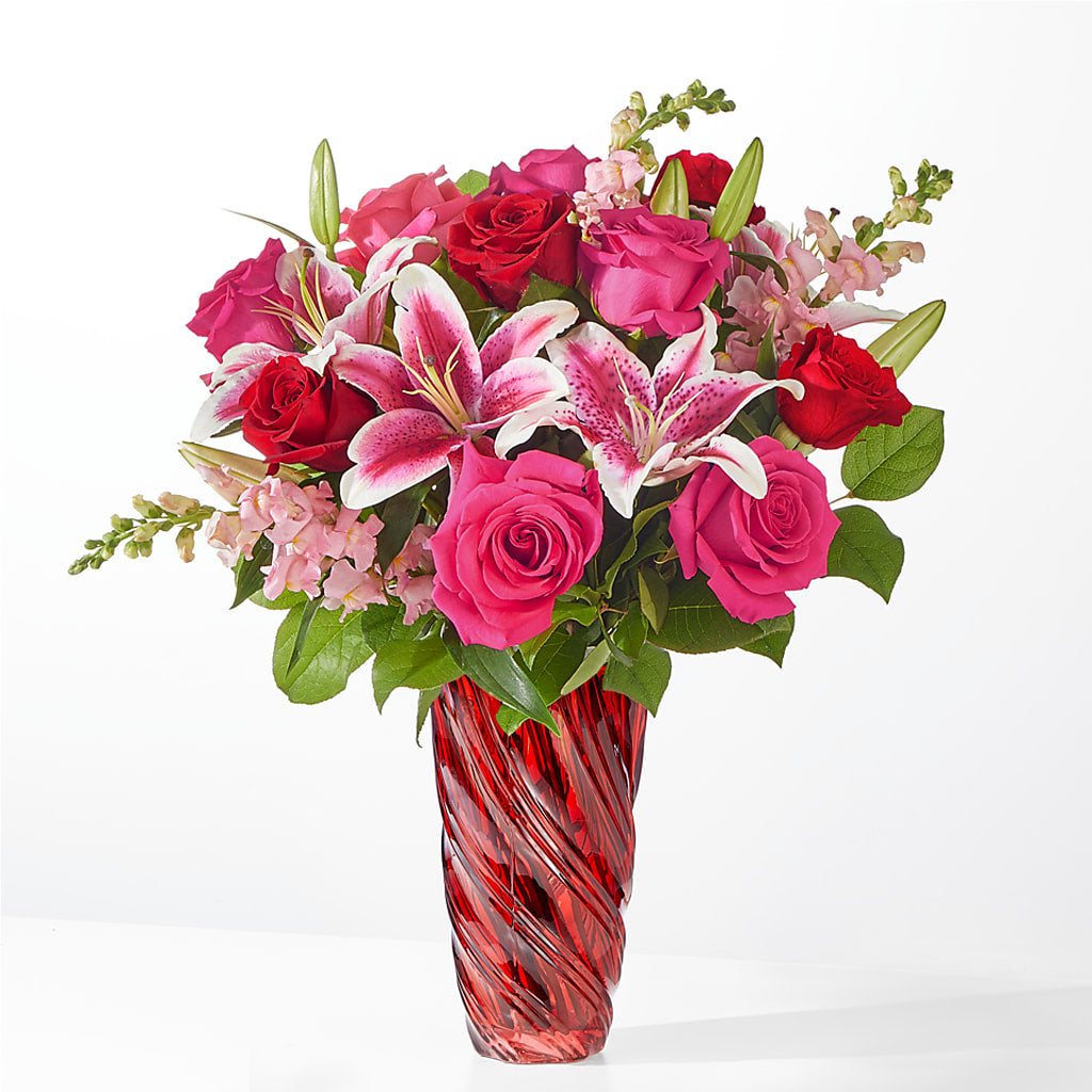 Always You Bouquet with Luxe Swirl Vase – Wade Florists Llc, Saint Louis MO
