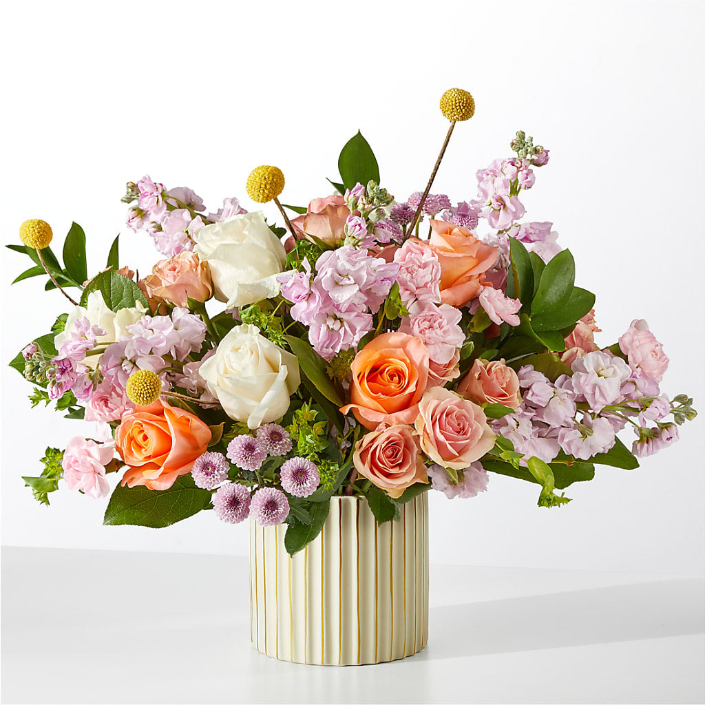 French Market Bouquet with Ivory Vase – Wade Florists Llc, Saint Louis MO