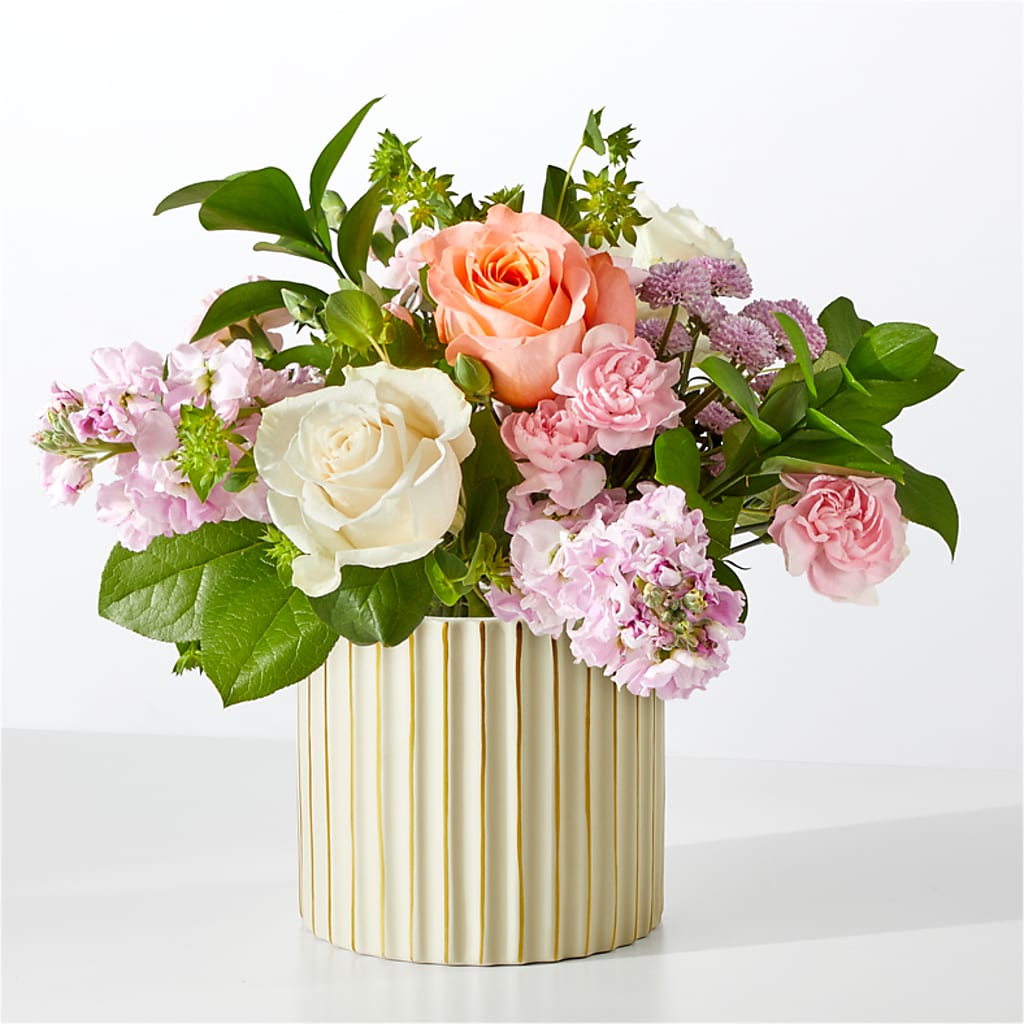 French Market Bouquet with Ivory Vase – Wade Florists Llc, Saint Louis MO