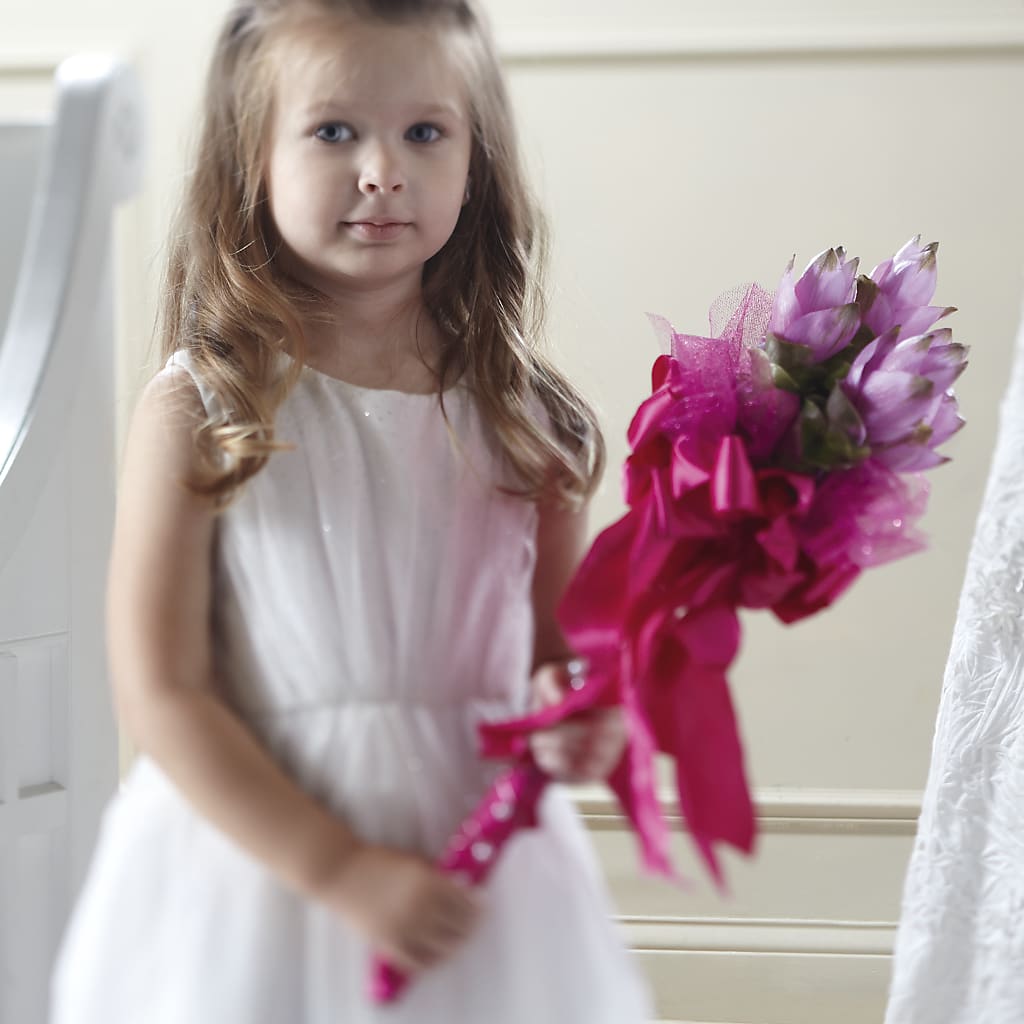 Sparkle Pink Flower Girl Bouquet – Wade Florists Llc, Saint Louis MO