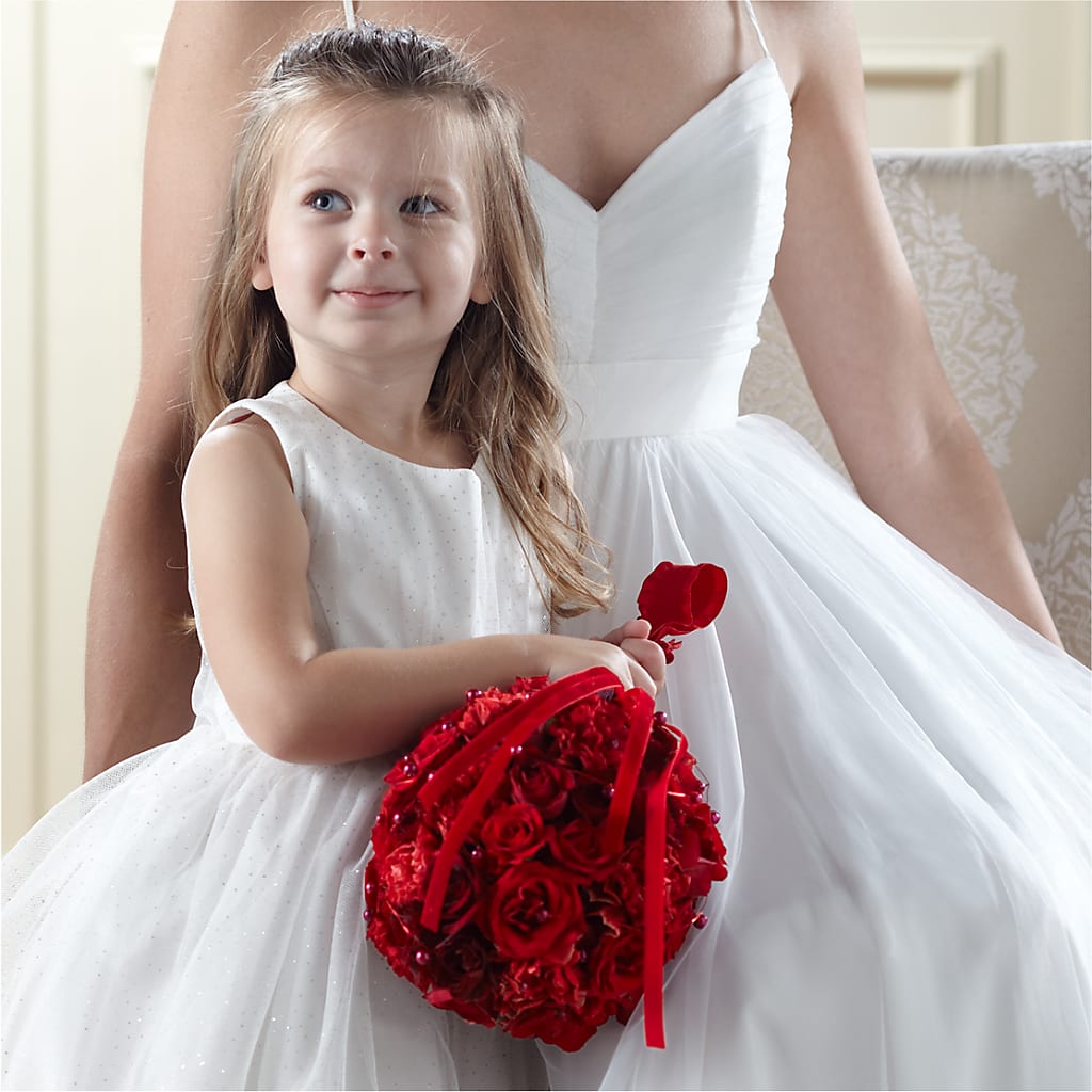 Pure at Heart Flower Girl Arrangement – Wade Florists Llc, Saint Louis MO