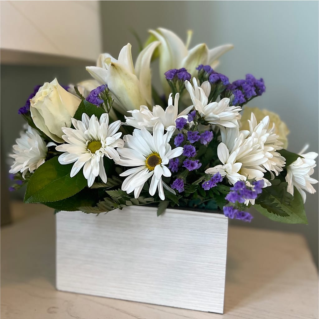 Beyond Blue Box Bouquet –  Wade Florists Llc, Saint Louis MO
