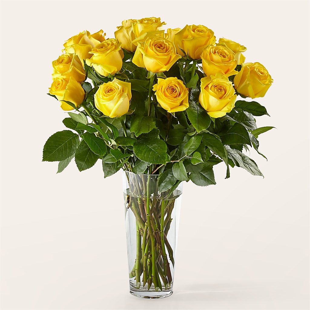 Long Stem Yellow Rose Bouquet –  Wade Florists Llc, Saint Louis MO