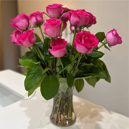 Long Stem Pink Rose Bouquet –  Wade Florists Llc, Saint Louis MO