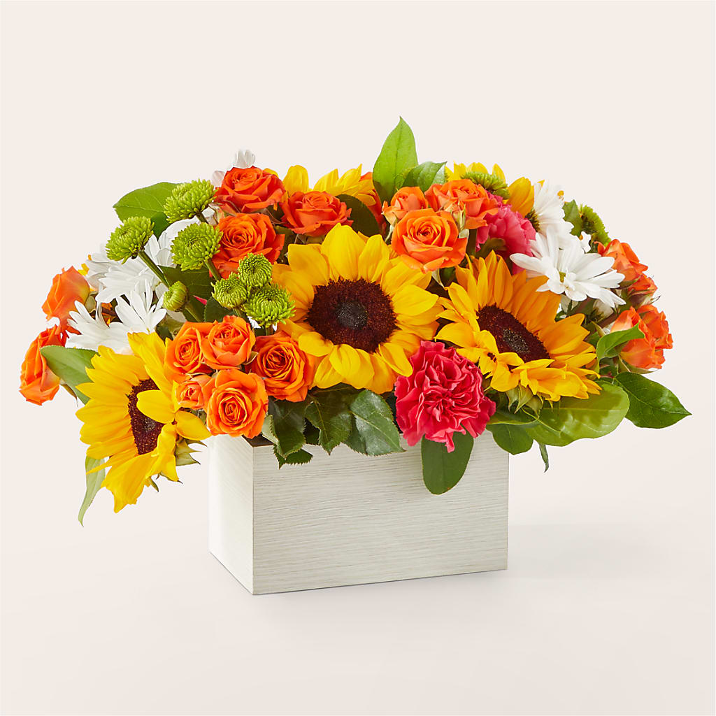 Sun-drenched Blooms Box Bouquet –  Wade Florists Llc, Saint Louis MO