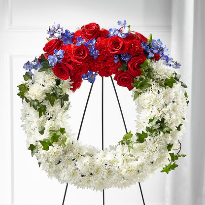 Patriotic Passion Wreath –  Wade Florists Llc, Saint Louis MO