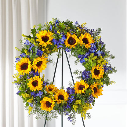 Bright Rays Wreath –  Wade Florists Llc, Saint Louis MO
