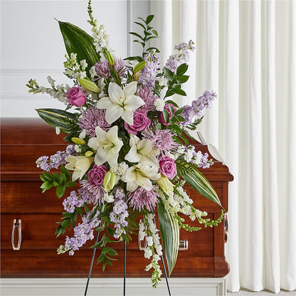 Grateful Hearts Standing Spray –  Wade Florists Llc, Saint Louis MO