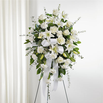 With Care Standing Spray –  Wade Florists Llc, Saint Louis MO